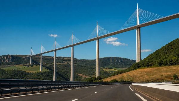 Admirez l'architecture du viaduc de Millau et ses panoramas